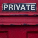 IoT Privacy - private signage door