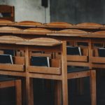 VR Classroom - Empty chairs in a church