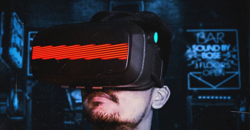 VR Headset - Man Wearing Vr Goggles