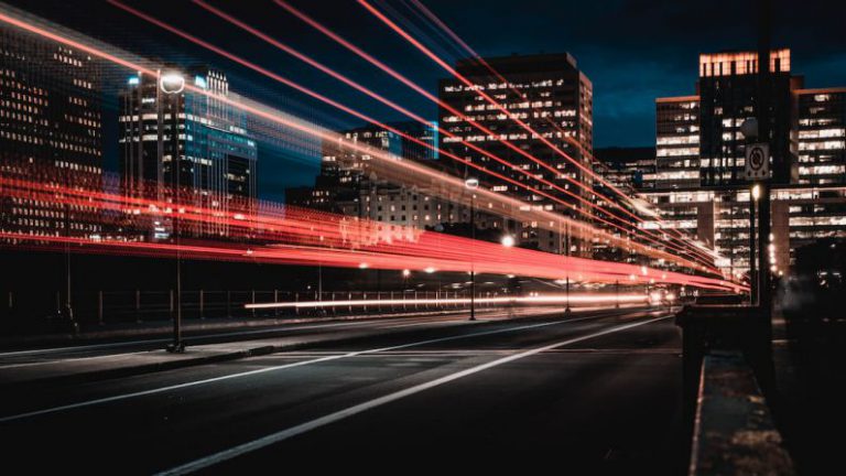 Smart City - long exposure photography of road and cars