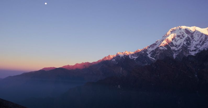 Moon Base - Snow Capped Mountain during Golden Hour