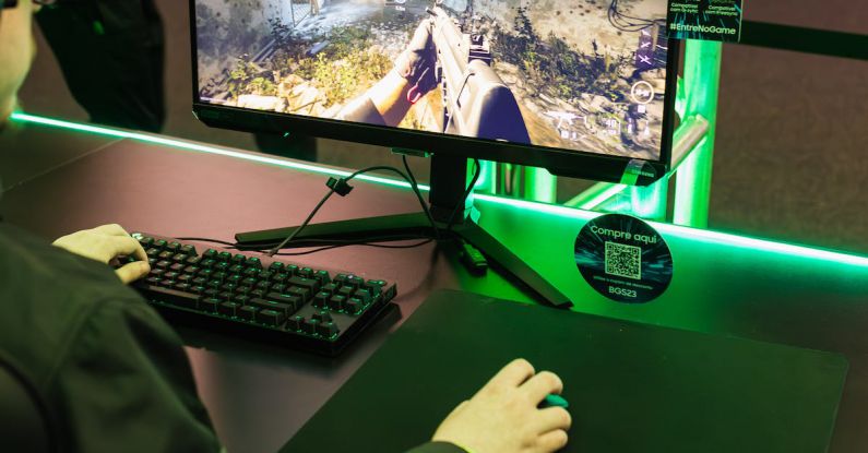 Gaming Peripherals - Gaming on Logitech Peripherals and Samsung Odyssey G40 Monitor at Computer Trade Fair