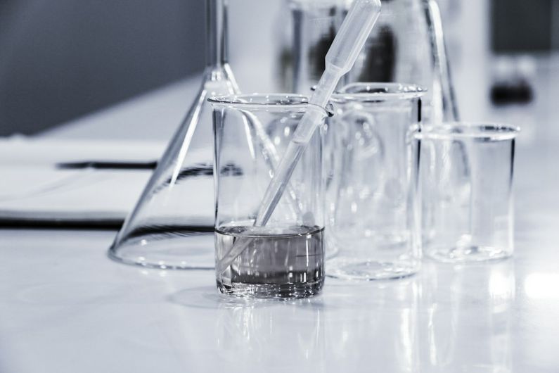 MIT Media Lab - three clear beakers placed on tabletop